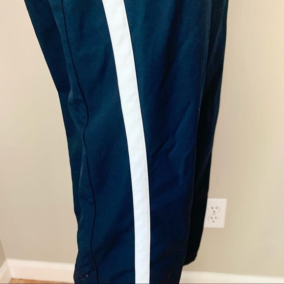 NIKE Vintage Y2K Athletic Capri Pants Navy with White Stripe Pull-On Size Large - Picture 2 of 16